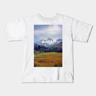 The Langdale Pikes From Elterwater, England Kids T-Shirt